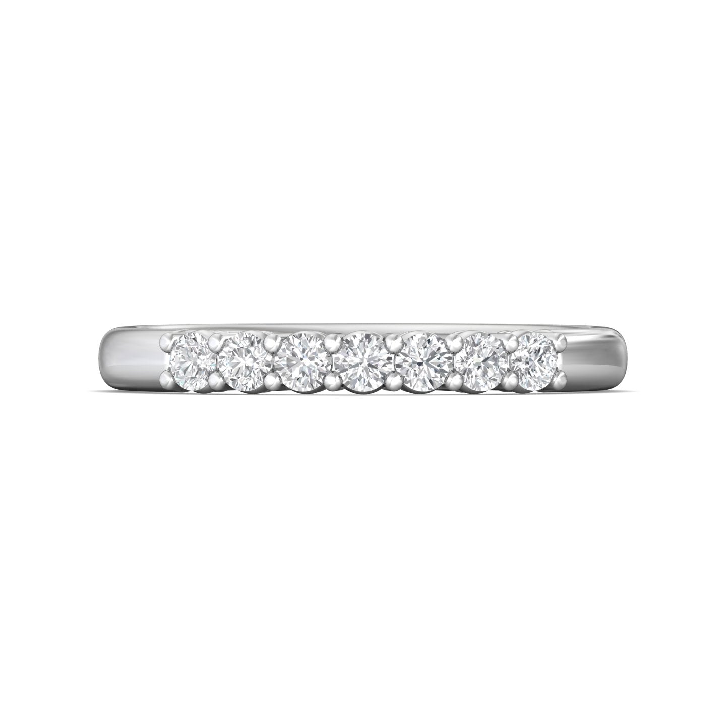 Channel/Shared Prong Wedding Band from the Channel/Shared Prong collection