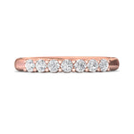 14K Gold Pink Channel/Shared Prong Wedding Band from the Channel/Shared Prong collection - SPWBAR7-.75_14KP_Prm_H-I_SI1