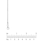 Sterling Silver 2.1mm Round Box Chain with Pear Lobster Lock