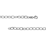 Sterling Silver 4.85mm Oxidized Twisted Oval Link PSL
