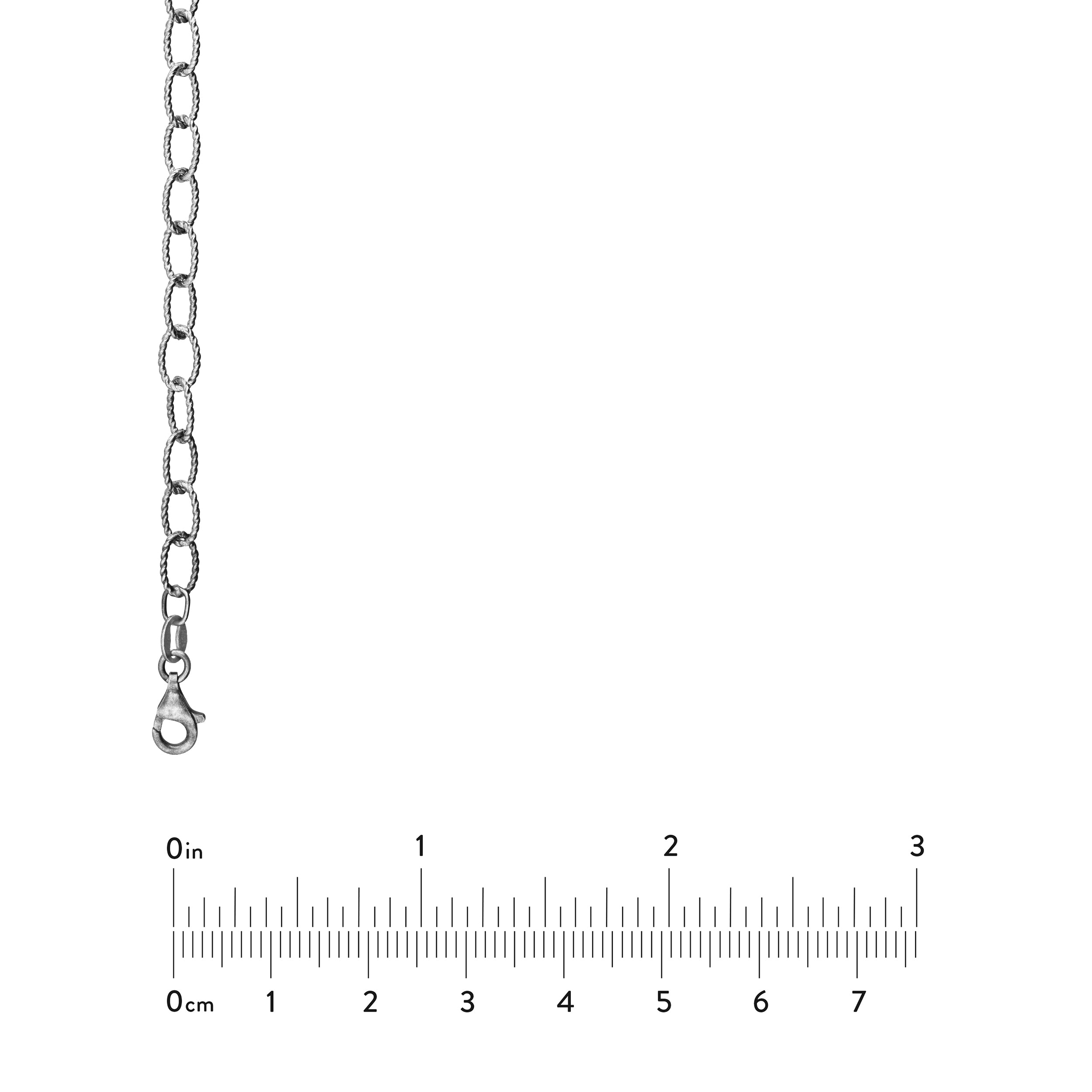 Sterling Silver 4.85mm Oxidized Twisted Oval Link PSL