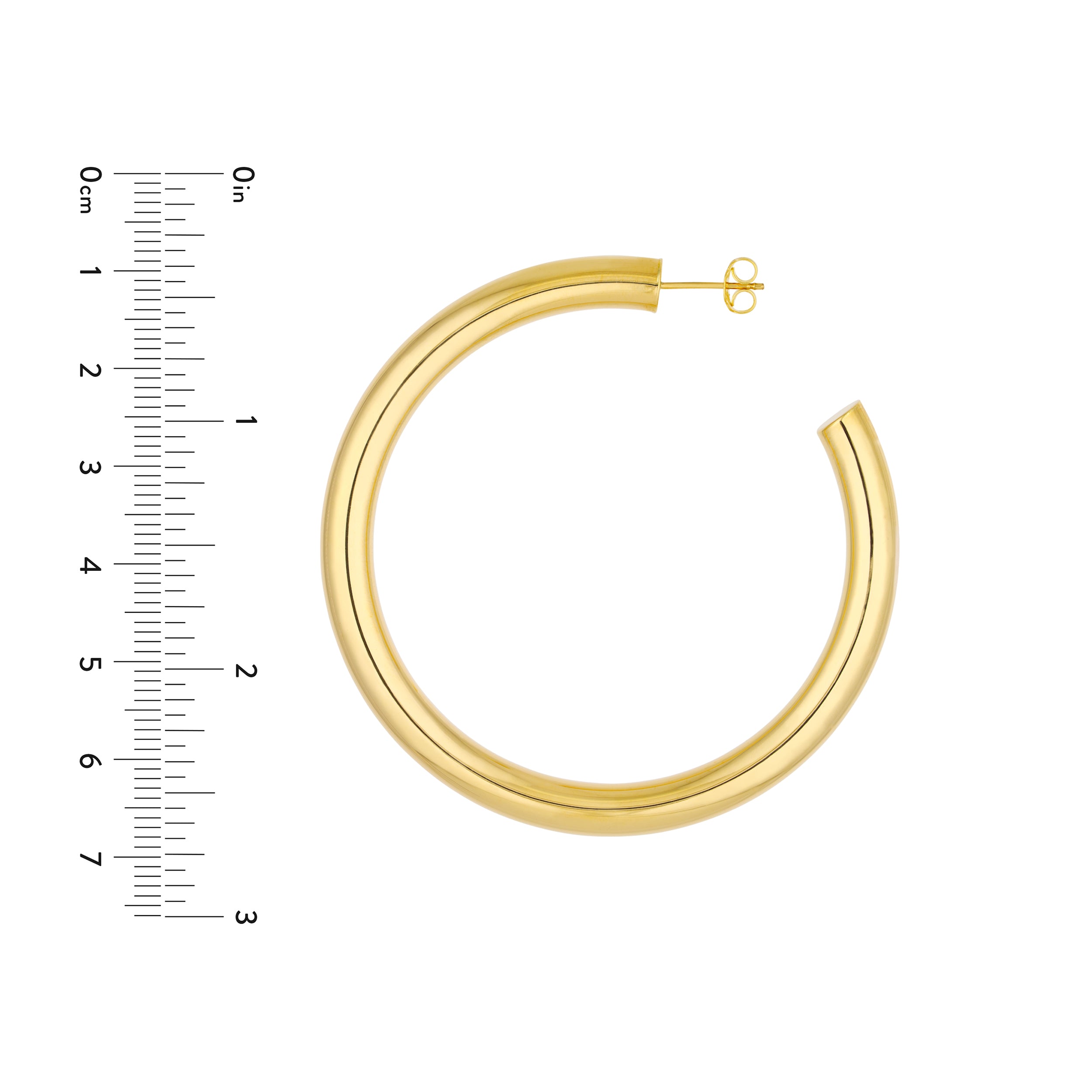 6mm x 60mm Tube Hoop Earrings