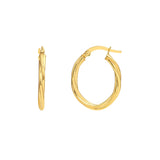 16mm Twisted Oval Hoop Earrings