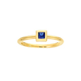 Square Sapphire Bubble Ring