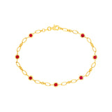 Ruby Station 3+1 Oval Chain Bracelet