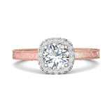 14K Gold Pink/White Vintage Engagement Ring from the Vintage collection - VS03-AENG_14KPW_CuHRd_6.0_Prm_H-I_SI1