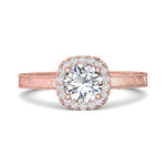18K Gold Pink Vintage Engagement Ring from the Vintage collection - VS03-AENG_18KP_CuHRd_6.0_Prm_H-I_SI1
