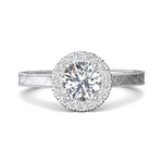 18K Gold White Vintage Engagement Ring from the Vintage collection - VS03-AENG_18KW_RdH_6.5_Prm_H-I_SI1