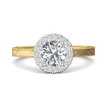 18K Gold White/Yellow Vintage Engagement Ring from the Vintage collection - VS03-AENG_18KWY_RdH_6.5_Prm_H-I_SI1